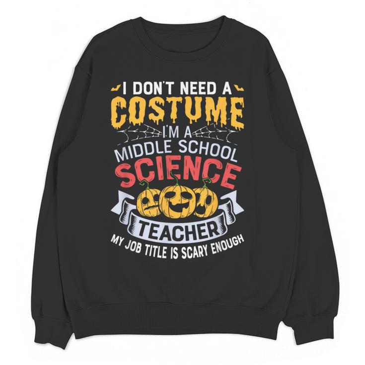 Middle School Science Teacher Halloween Costume For Men Women Women Crewneck Sweatshirt, novelty gifts, funny gifts