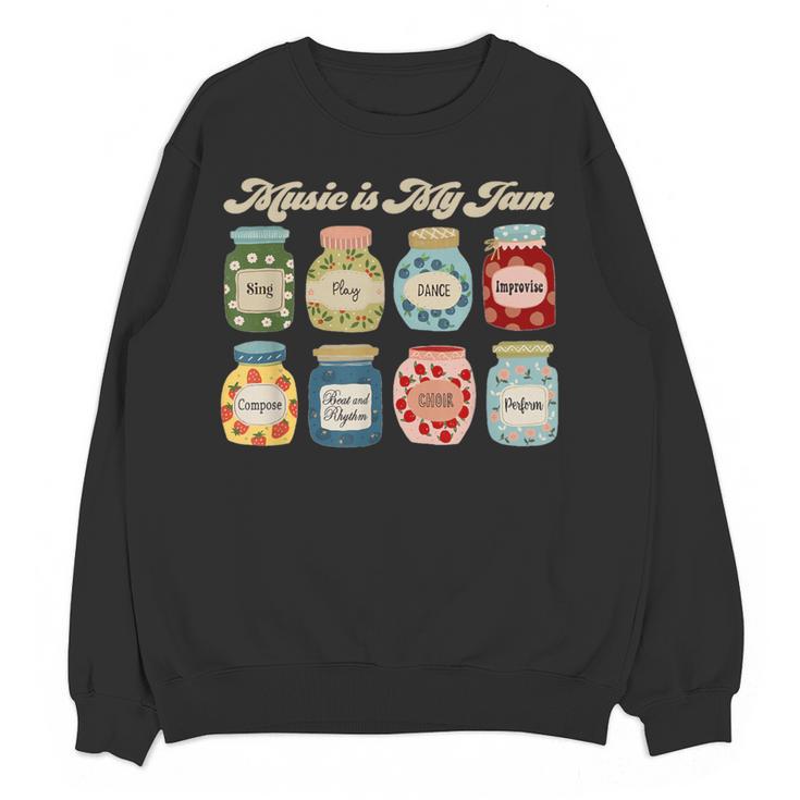Music Is My Jam Back To School Music Teacher Specials Team Women Crewneck Sweatshirt, novelty gifts, funny gifts