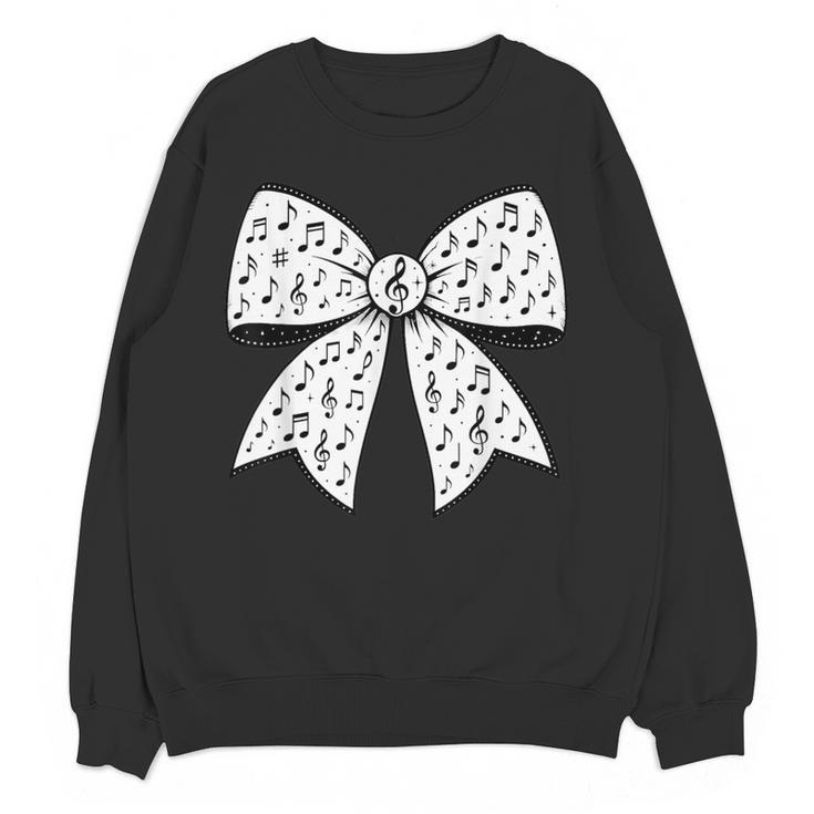 Music Notes Coquette Bow Music Teacher School Musician Band Women Crewneck Sweatshirt, novelty gifts, funny gifts Music Notes Coquette Bow Music Teacher School Musician Band Women Crewneck Sweatshirt, novelty gifts, funny gifts