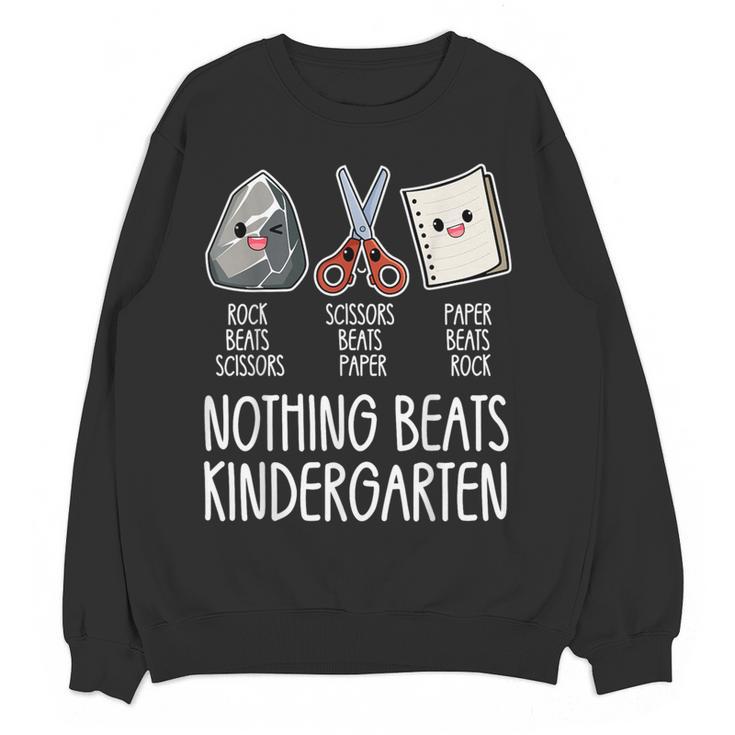 Nothing Beats Kindergarten Back To School Kid Teacher Women Crewneck Sweatshirt, novelty gifts, funny gifts
