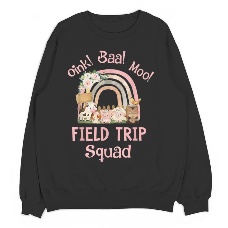 Oink Baa Moo Field Trip Squad Teacher Students Matching Women Crewneck Sweatshirt, novelty gifts, funny gifts Oink Baa Moo Field Trip Squad Teacher Students Matching Women Crewneck Sweatshirt, novelty gifts, funny gifts