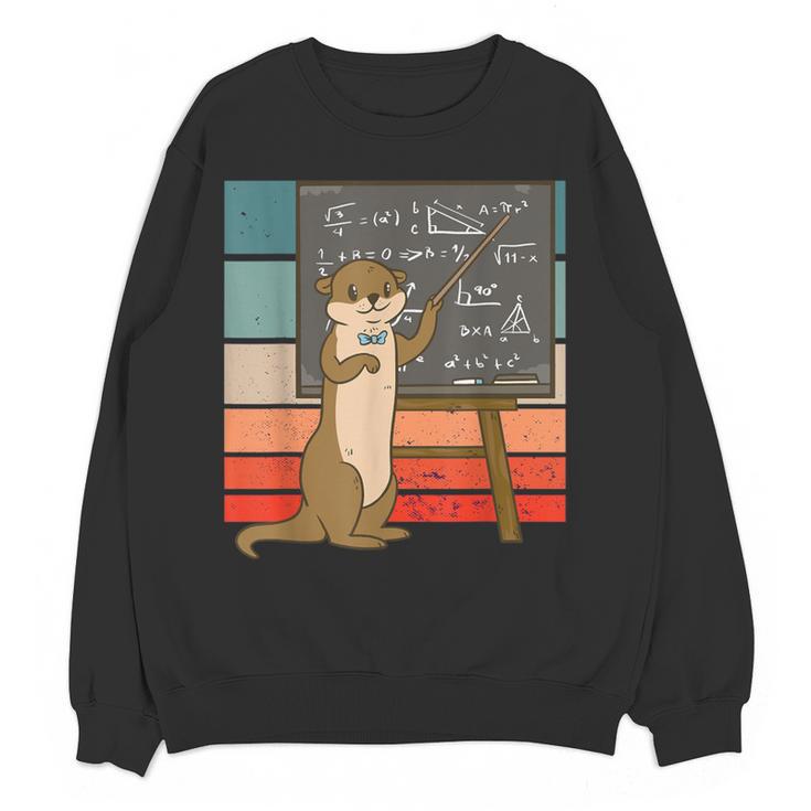 Otter Professor Teacher Teaching Maths Mathematics Women Crewneck Sweatshirt, novelty gifts, funny gifts Otter Professor Teacher Teaching Maths Mathematics Women Crewneck Sweatshirt, novelty gifts, funny gifts
