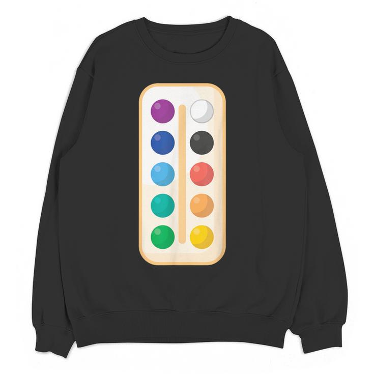 Paint Palette ArtSet Halloween Costume For Teachers Students For Men Women Kids Women Crewneck Sweatshirt, novelty gifts, funny gifts Paint Palette ArtSet Halloween Costume For Teachers Students For Men Women Kids Women Crewneck Sweatshirt, novelty gifts, funny gifts