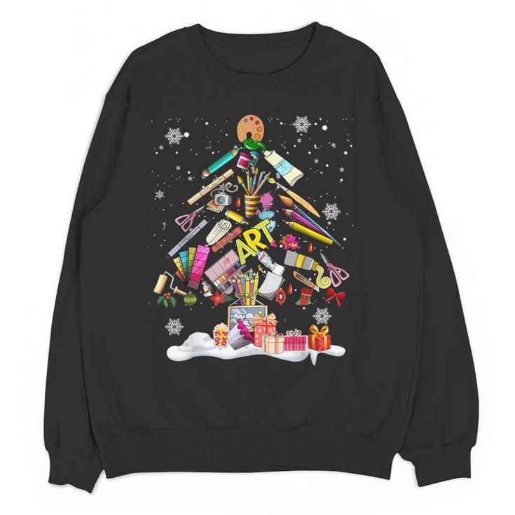 Paintbrush Christmas Tree Decor Xmas For Artist Art Teacher For Men Women Women Crewneck Sweatshirt, novelty gifts, funny gifts Paintbrush Christmas Tree Decor Xmas For Artist Art Teacher For Men Women Women Crewneck Sweatshirt, novelty gifts, funny gifts
