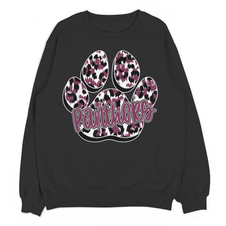 Panthers Paw Print Leopard Maroon Panther Pride Teacher Women Crewneck Sweatshirt, novelty gifts, funny gifts Panthers Paw Print Leopard Maroon Panther Pride Teacher Women Crewneck Sweatshirt, novelty gifts, funny gifts