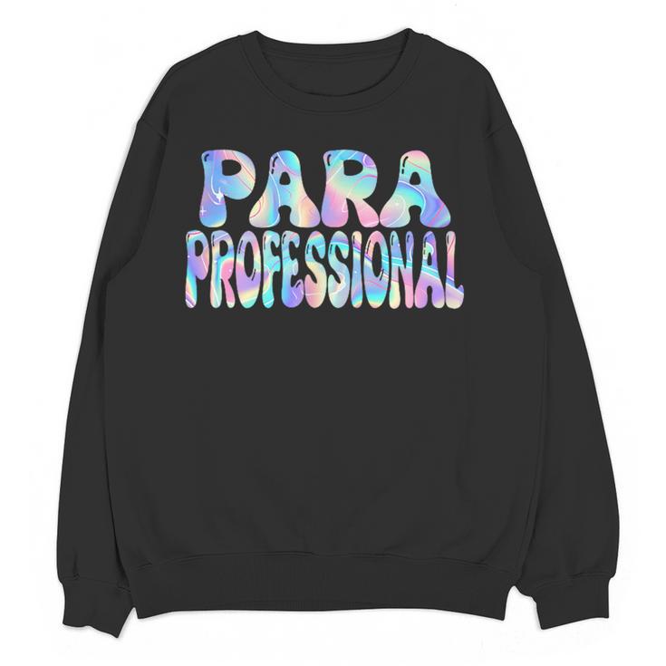 Paraprofessional Groovy Back To School Cute Teachers Women Women Crewneck Sweatshirt, novelty gifts, funny gifts Paraprofessional Groovy Back To School Cute Teachers Women Women Crewneck Sweatshirt, novelty gifts, funny gifts