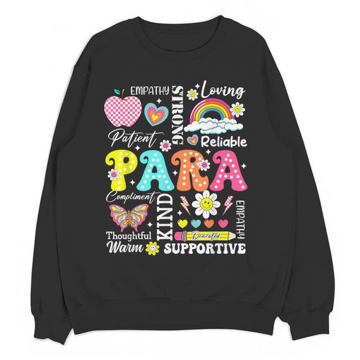 Paras Make It Possible Paraprofessional Paraeducator Teacher Women Crewneck Sweatshirt, novelty gifts, funny gifts Paras Make It Possible Paraprofessional Paraeducator Teacher Women Crewneck Sweatshirt, novelty gifts, funny gifts