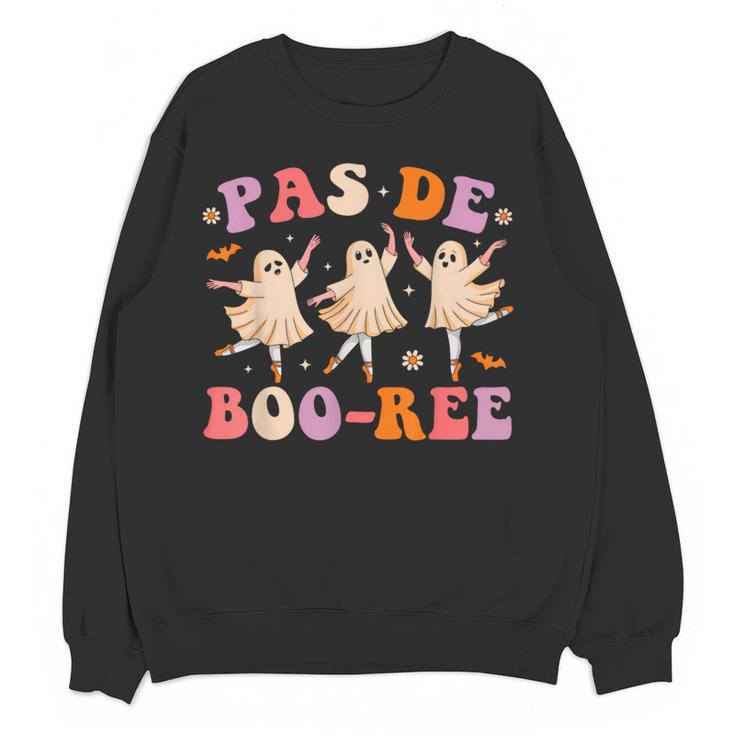 Pas De BOO-Rée Ballet Ghost Dancer Dance Teacher Halloween Women Crewneck Sweatshirt, novelty gifts, funny gifts
