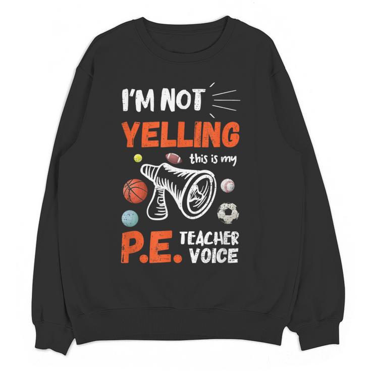 PE Teacher Voice PE Teacher School Fitness Class Women Crewneck Sweatshirt, novelty gifts, funny gifts PE Teacher Voice PE Teacher School Fitness Class Women Crewneck Sweatshirt, novelty gifts, funny gifts