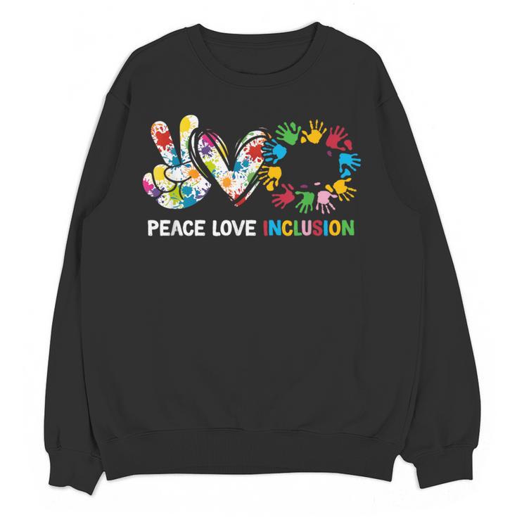 Peace Love Inclusion Sped Squad Special-Ed Teacher Daycare Women Crewneck Sweatshirt, novelty gifts, funny gifts Peace Love Inclusion Sped Squad Special-Ed Teacher Daycare Women Crewneck Sweatshirt, novelty gifts, funny gifts