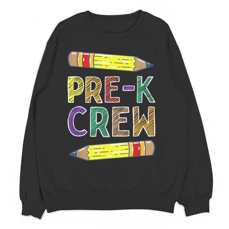 Pre-K Crew PreK Teachers Back To School Women Crewneck Sweatshirt, novelty gifts, funny gifts