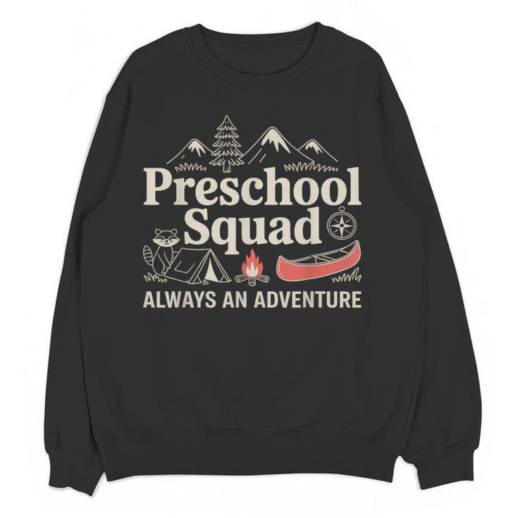Pre-K Squad Adventure Camping Preschool Teacher Boy Girl Kid Women Crewneck Sweatshirt, novelty gifts, funny gifts Pre-K Squad Adventure Camping Preschool Teacher Boy Girl Kid Women Crewneck Sweatshirt, novelty gifts, funny gifts