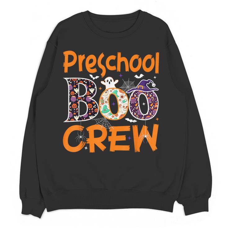 Preschool Boo Crew Preschool Halloween Teacher Women Crewneck Sweatshirt, novelty gifts, funny gifts