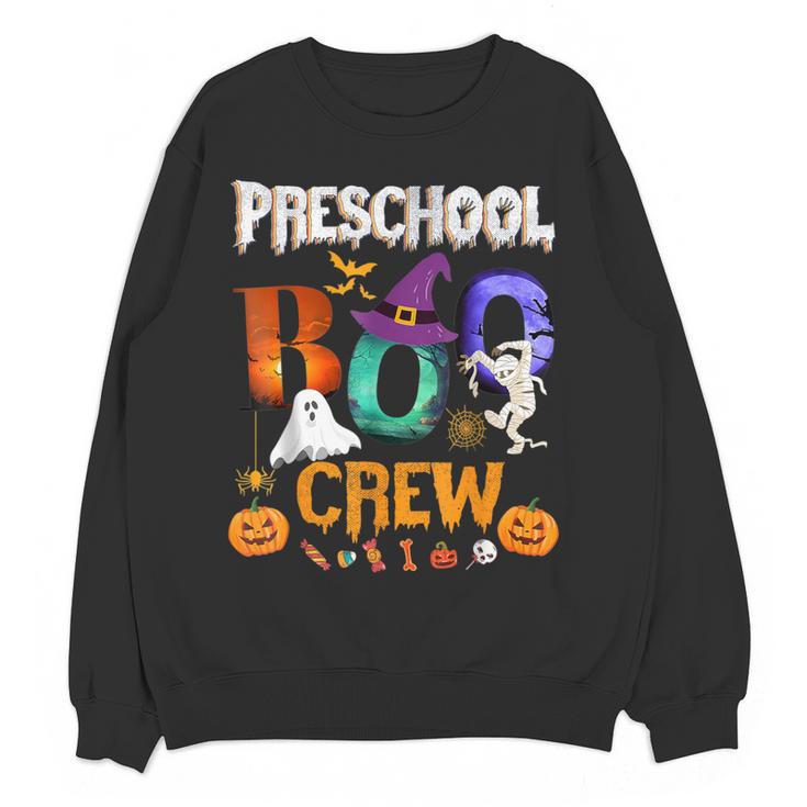 Preschool Boo Crew Teacher Student Halloween Costume Men Women Kids Women Crewneck Sweatshirt, novelty gifts, funny gifts