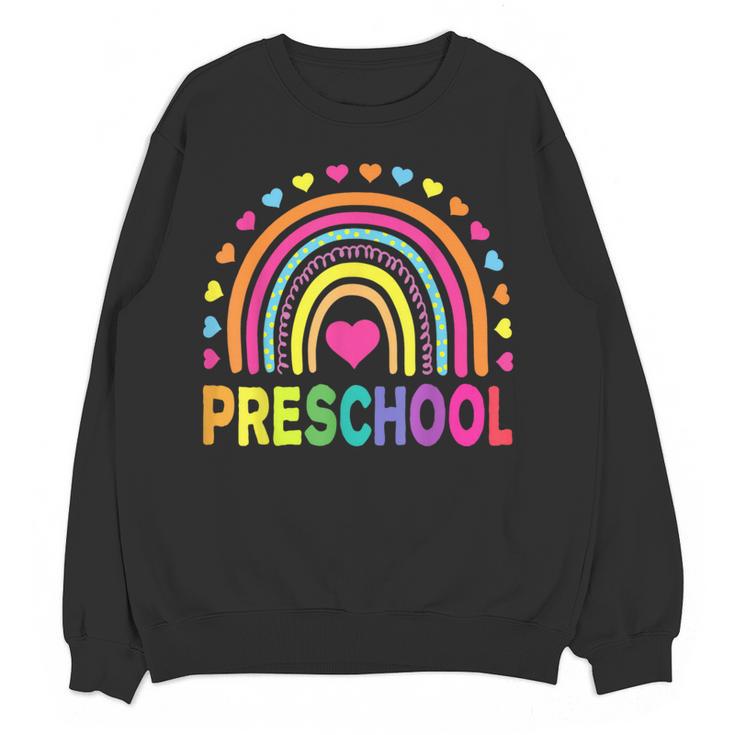 Preschool Rainbow Girls Boys Kids Teacher Back To School Women Crewneck Sweatshirt, novelty gifts, funny gifts Preschool Rainbow Girls Boys Kids Teacher Back To School Women Crewneck Sweatshirt, novelty gifts, funny gifts
