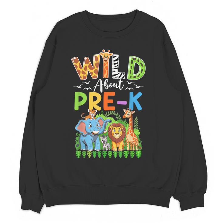 Preschool Teacher Kids Back To School Wild About Pre-K Women Crewneck Sweatshirt, novelty gifts, funny gifts Preschool Teacher Kids Back To School Wild About Pre-K Women Crewneck Sweatshirt, novelty gifts, funny gifts