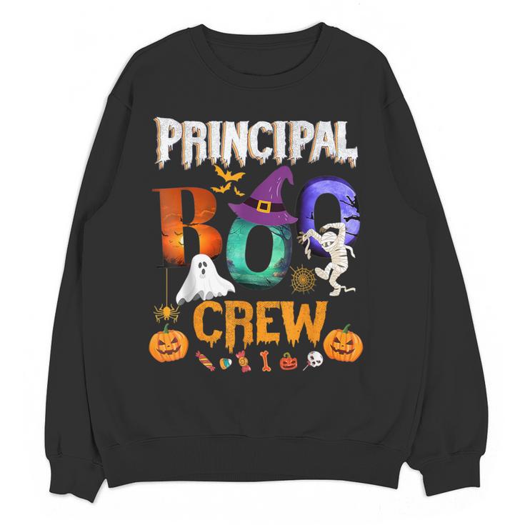 Principal Boo Crew Teacher Student Halloween Costume For Men Women Kids Women Crewneck Sweatshirt, novelty gifts, funny gifts