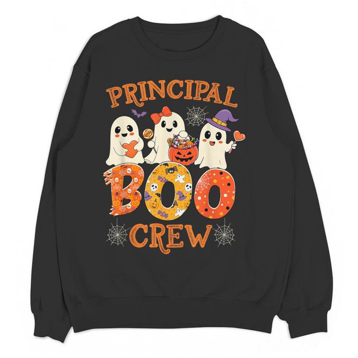 Principal Teacher Boo Crew Halloween Spooky Costume Women Crewneck Sweatshirt, novelty gifts, funny gifts