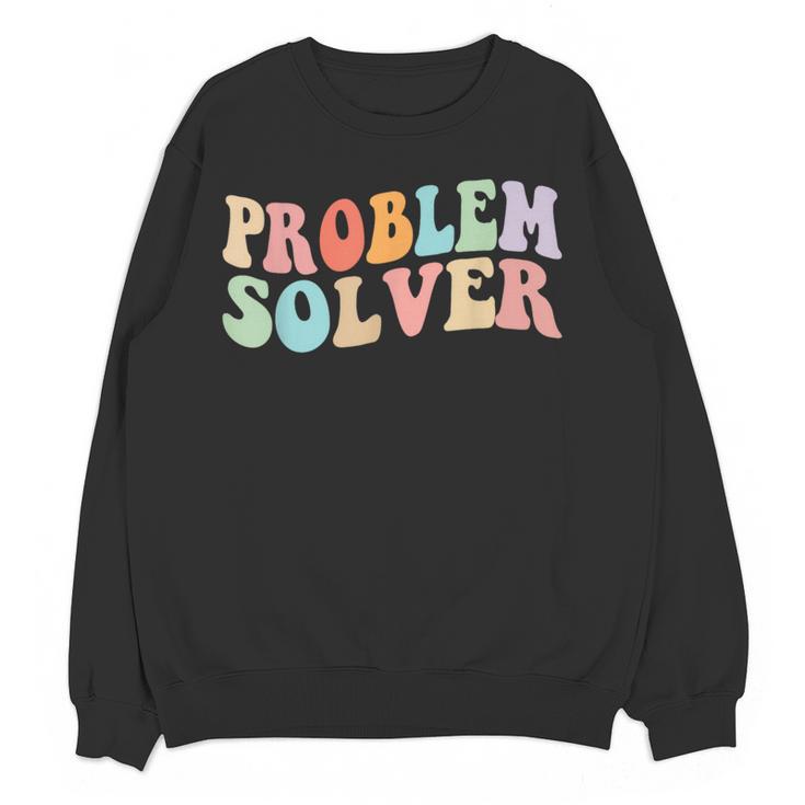Problem Solver School Work Staff Front Desk Teacher Women Crewneck Sweatshirt, novelty gifts, funny gifts Problem Solver School Work Staff Front Desk Teacher Women Crewneck Sweatshirt, novelty gifts, funny gifts