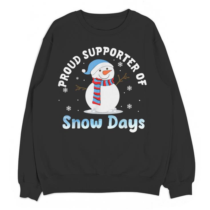 Proud Supporter Of Snow Days Teacher Women Crewneck Sweatshirt, novelty gifts, funny gifts Proud Supporter Of Snow Days Teacher Women Crewneck Sweatshirt, novelty gifts, funny gifts
