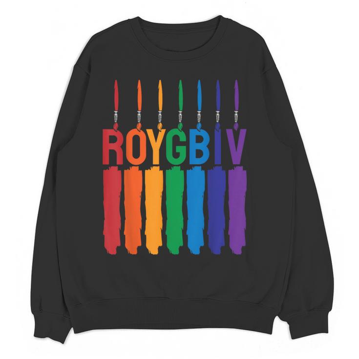 Rainbow Roygbiv Kids Artist Costume Art Teacher Women Crewneck Sweatshirt, novelty gifts, funny gifts Rainbow Roygbiv Kids Artist Costume Art Teacher Women Crewneck Sweatshirt, novelty gifts, funny gifts