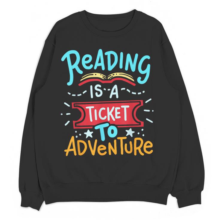 Reading Adventure Library Student Teacher Book Women Crewneck Sweatshirt, novelty gifts, funny gifts