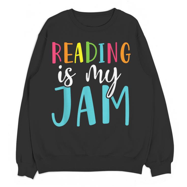 Reading Is My Jam Back To School Teacher Women Crewneck Sweatshirt, novelty gifts, funny gifts Reading Is My Jam Back To School Teacher Women Crewneck Sweatshirt, novelty gifts, funny gifts