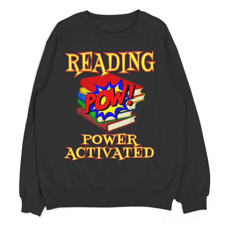 Reading Super Power Activated Superhero Teacher Or Student Men Women Girls Kids Women Crewneck Sweatshirt, novelty gifts, funny gifts Reading Super Power Activated Superhero Teacher Or Student Men Women Girls Kids Women Crewneck Sweatshirt, novelty gifts, funny gifts