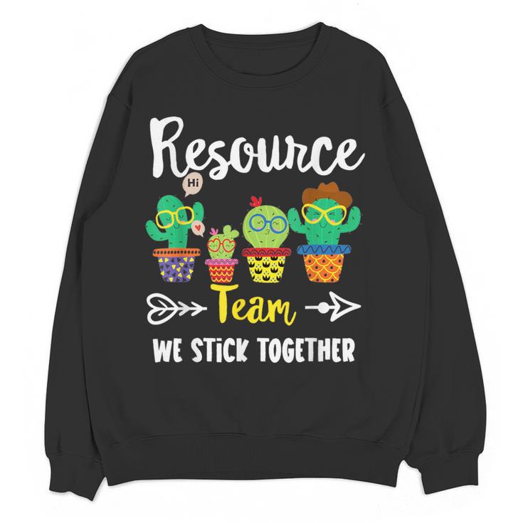 Resource Team Cactus Crew Resource Teacher Squad Women Crewneck Sweatshirt, novelty gifts, funny gifts Resource Team Cactus Crew Resource Teacher Squad Women Crewneck Sweatshirt, novelty gifts, funny gifts