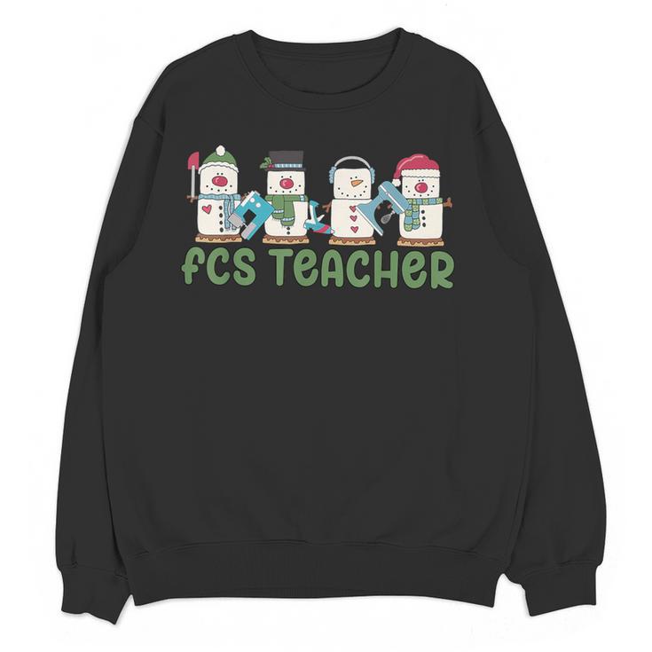 Retro Christmas Snowman FCS Teacher Family Consumer Science Women Crewneck Sweatshirt, novelty gifts, funny gifts Retro Christmas Snowman FCS Teacher Family Consumer Science Women Crewneck Sweatshirt, novelty gifts, funny gifts