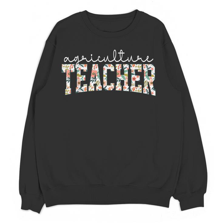 Retro Floral Agriculture Teacher Farmer AG Teacher Team Crew Women Crewneck Sweatshirt, novelty gifts, funny gifts Retro Floral Agriculture Teacher Farmer AG Teacher Team Crew Women Crewneck Sweatshirt, novelty gifts, funny gifts