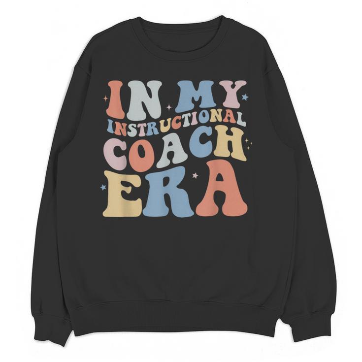 Retro Groovy In My Instructional Coach Era Teacher Women Crewneck Sweatshirt, novelty gifts, funny gifts Retro Groovy In My Instructional Coach Era Teacher Women Crewneck Sweatshirt, novelty gifts, funny gifts