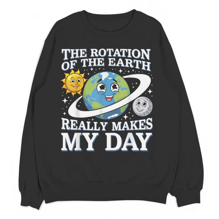 Rotation Of Earth Science Teacher Earth Day Men Women Women Crewneck Sweatshirt, novelty gifts, funny gifts Rotation Of Earth Science Teacher Earth Day Men Women Women Crewneck Sweatshirt, novelty gifts, funny gifts