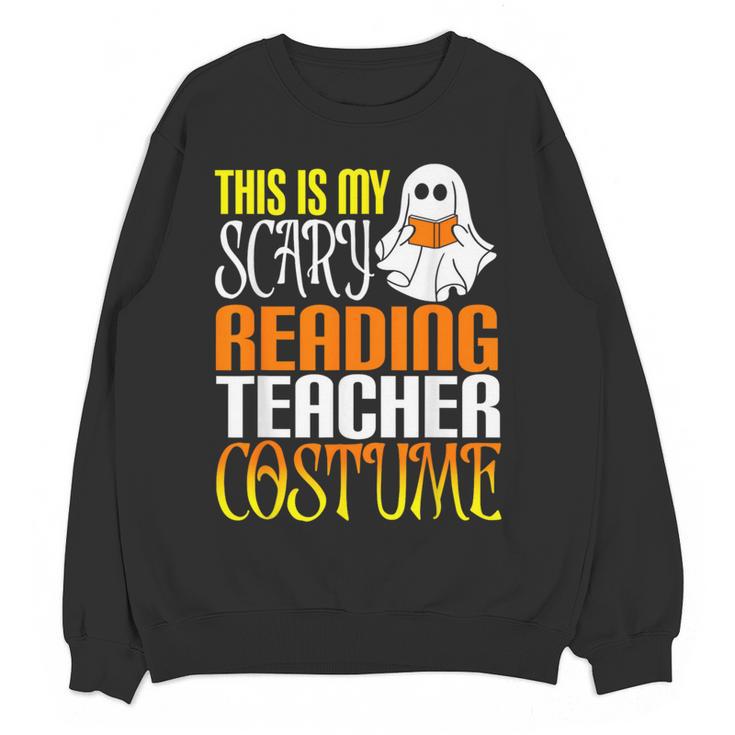 This Is My Scary Reading Teacher Costume Halloween School Women Crewneck Sweatshirt, novelty gifts, funny gifts This Is My Scary Reading Teacher Costume Halloween School Women Crewneck Sweatshirt, novelty gifts, funny gifts