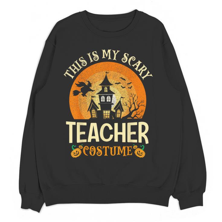 This Is My Scary Teacher Costume Halloween Women Crewneck Sweatshirt, novelty gifts, funny gifts This Is My Scary Teacher Costume Halloween Women Crewneck Sweatshirt, novelty gifts, funny gifts