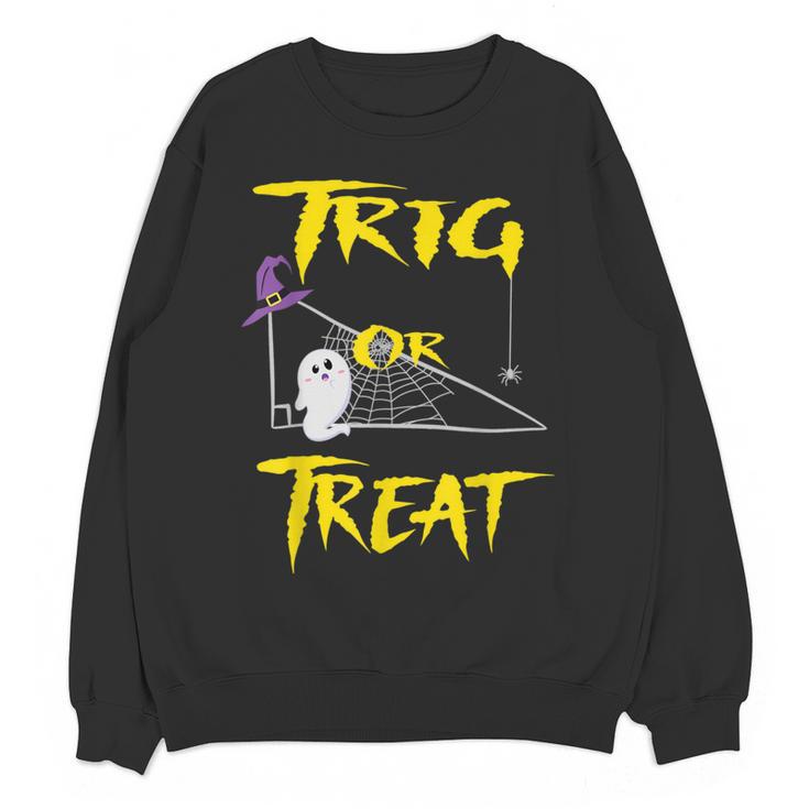 School Math Teacher Halloween 2022 Trig Or Treat Shirt Women Crewneck Sweatshirt, novelty gifts, funny gifts School Math Teacher Halloween 2022 Trig Or Treat Shirt Women Crewneck Sweatshirt, novelty gifts, funny gifts