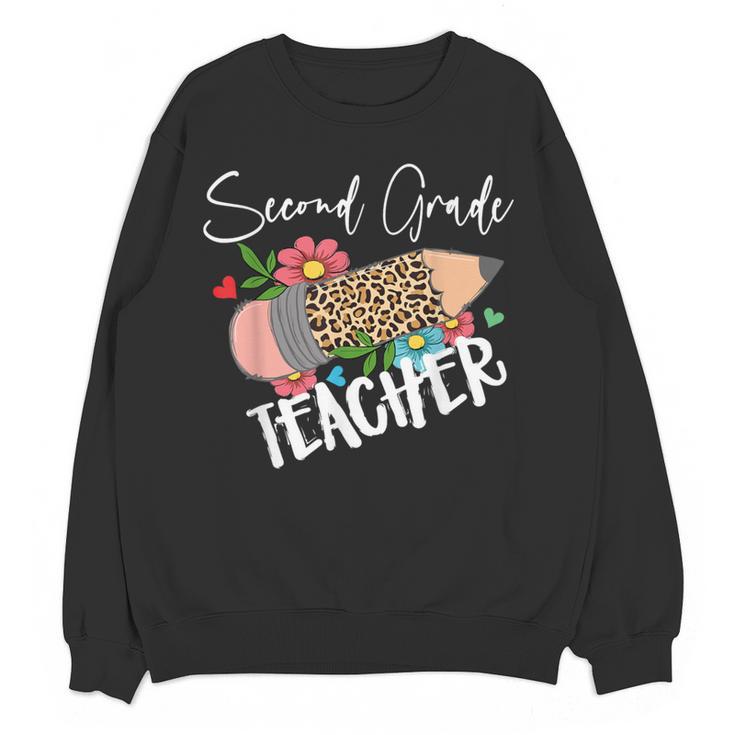 Second Grade Teacher Leopard Pencil 2nd Grade Women Teacher Women Crewneck Sweatshirt, novelty gifts, funny gifts Second Grade Teacher Leopard Pencil 2nd Grade Women Teacher Women Crewneck Sweatshirt, novelty gifts, funny gifts