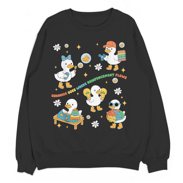 Silly Goose Behavior Analyst RBT ABA Therapy SPED Teacher Women Crewneck Sweatshirt, novelty gifts, funny gifts Silly Goose Behavior Analyst RBT ABA Therapy SPED Teacher Women Crewneck Sweatshirt, novelty gifts, funny gifts