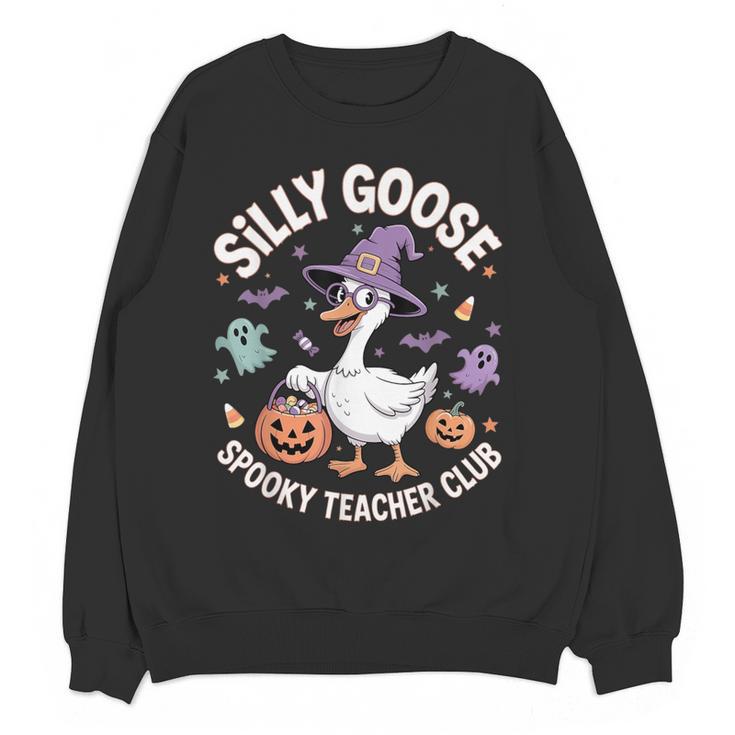Silly Goose Spooky Teacher Club Halloween Witch Ghost Women Crewneck Sweatshirt, novelty gifts, funny gifts Silly Goose Spooky Teacher Club Halloween Witch Ghost Women Crewneck Sweatshirt, novelty gifts, funny gifts