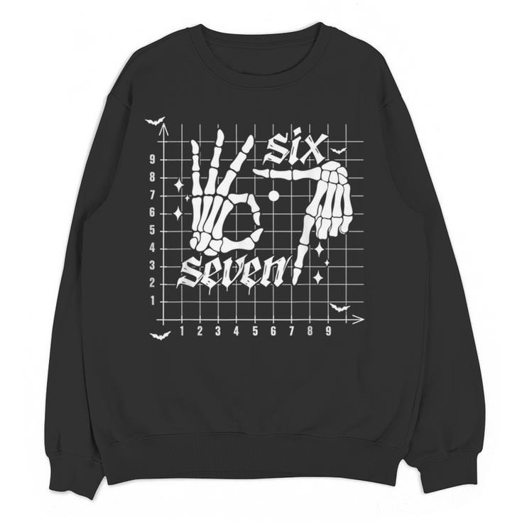 Six Seven Coordinate 67 Skeleton Math Teacher 67 Women Crewneck Sweatshirt, novelty gifts, funny gifts Six Seven Coordinate 67 Skeleton Math Teacher 67 Women Crewneck Sweatshirt, novelty gifts, funny gifts