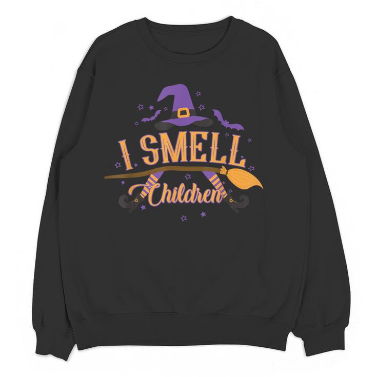 I Smell Children Wicked Cute Kindergarten Teacher Halloween Women Crewneck Sweatshirt, novelty gifts, funny gifts