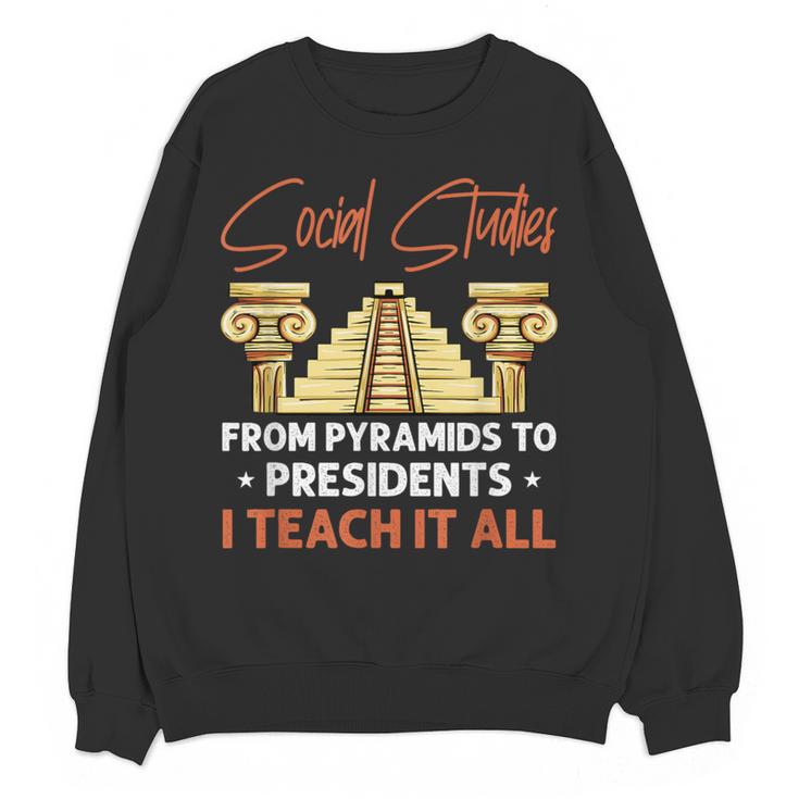 Social Studies Teacher World History Teacher Men Women Women Crewneck Sweatshirt, novelty gifts, funny gifts