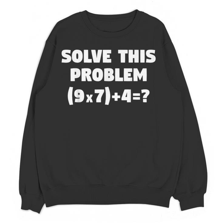 Solve This Problem 9X7467 Elementary Math Teacher Women Crewneck Sweatshirt, novelty gifts, funny gifts Solve This Problem 9X7467 Elementary Math Teacher Women Crewneck Sweatshirt, novelty gifts, funny gifts