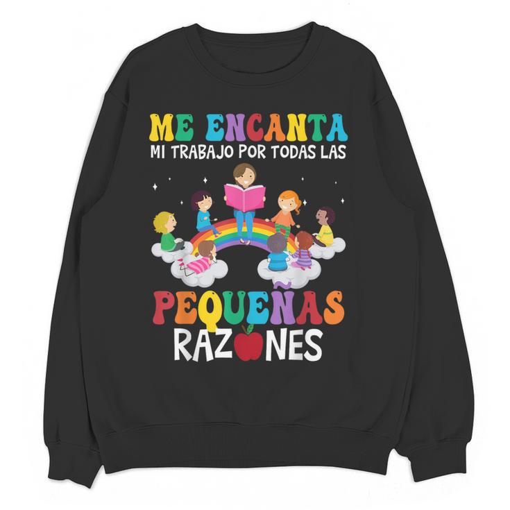 Spanish Teacher Bilingual Teacher Maestra Maestras Women Crewneck Sweatshirt, novelty gifts, funny gifts