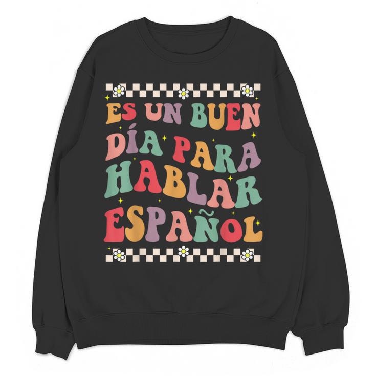 Spanish Teacher Maestra Hablar EspañOl Bilingual Teacher Women Crewneck Sweatshirt, novelty gifts, funny gifts Spanish Teacher Maestra Hablar EspañOl Bilingual Teacher Women Crewneck Sweatshirt, novelty gifts, funny gifts
