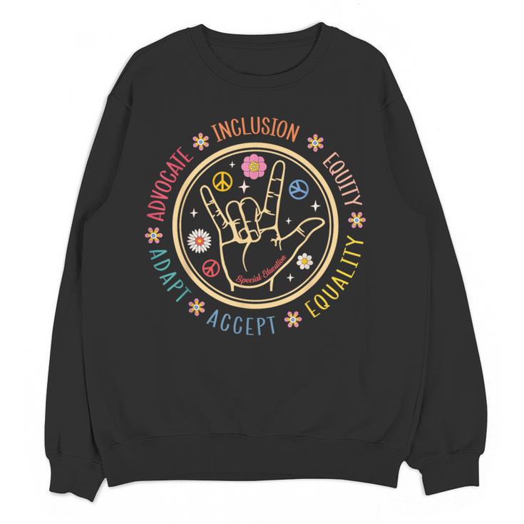 Special Education SPED Teacher IEP Advocate Inclusion Autism Women Crewneck Sweatshirt, novelty gifts, funny gifts