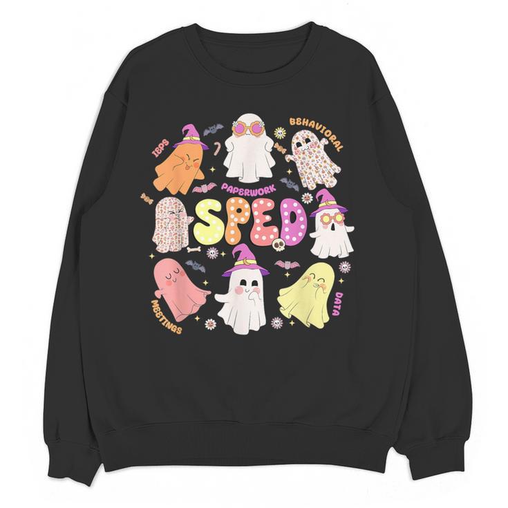 SPED Teacher Halloween Spooky Special Education Team Men Women Kids Women Crewneck Sweatshirt, novelty gifts, funny gifts SPED Teacher Halloween Spooky Special Education Team Men Women Kids Women Crewneck Sweatshirt, novelty gifts, funny gifts