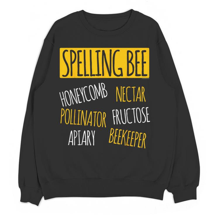 Spelling Bee Halloween Pun Costume Beekeeper Teacher Women Crewneck Sweatshirt, novelty gifts, funny gifts