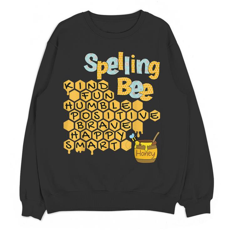 Spelling Bee Kind Positive Kindness Women Teacher Women Crewneck Sweatshirt, novelty gifts, funny gifts Spelling Bee Kind Positive Kindness Women Teacher Women Crewneck Sweatshirt, novelty gifts, funny gifts