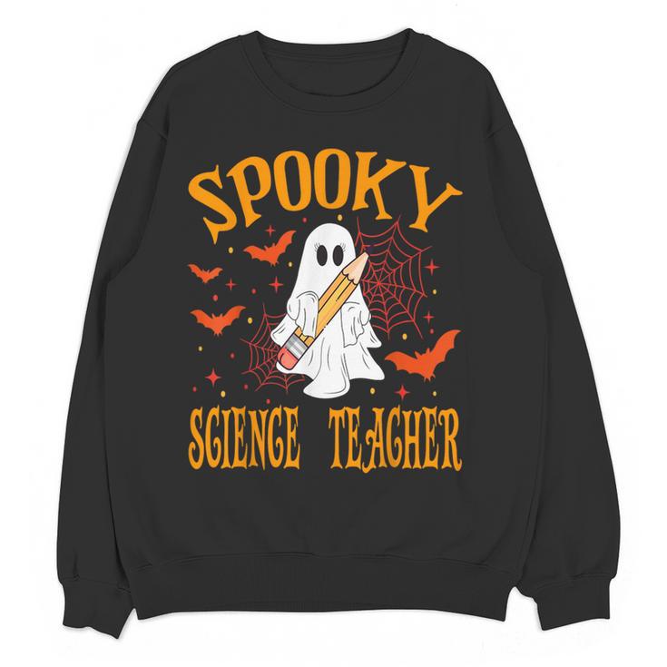 Spooky Science Teacher Ghost Halloween School Women Women Crewneck Sweatshirt, novelty gifts, funny gifts Spooky Science Teacher Ghost Halloween School Women Women Crewneck Sweatshirt, novelty gifts, funny gifts